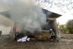 Kastamonu haberleri! Kastamonu'da samanlıkta çıkan yangında 2 kişi yaralandı