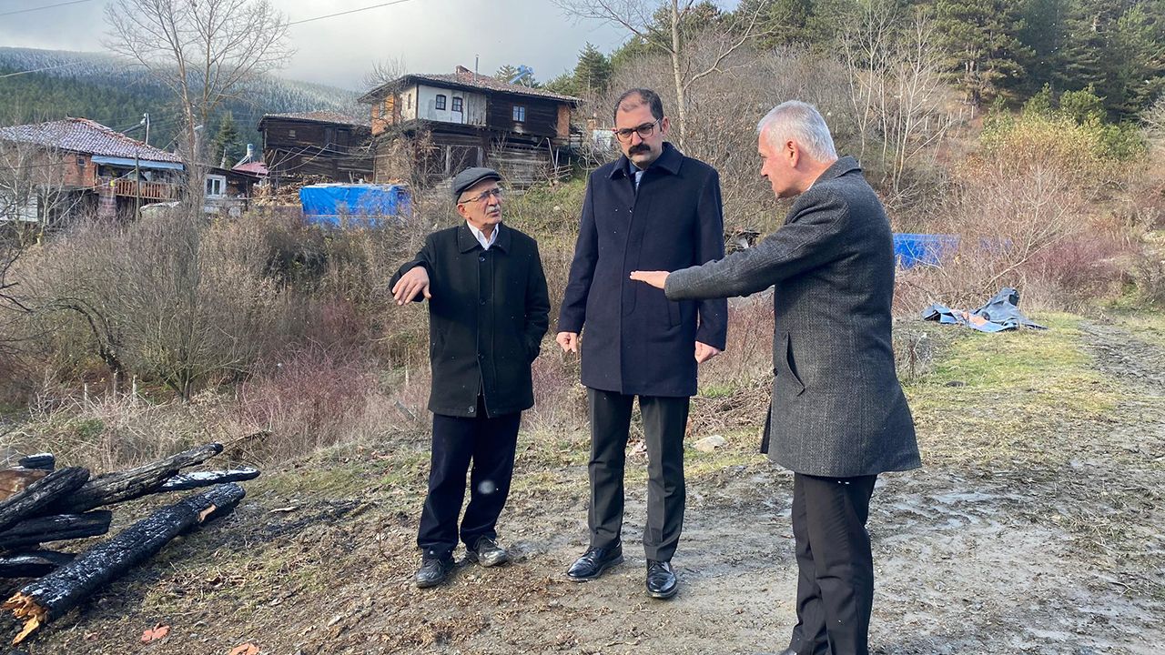 Yangınzede aileye geçmiş olsun ziyareti