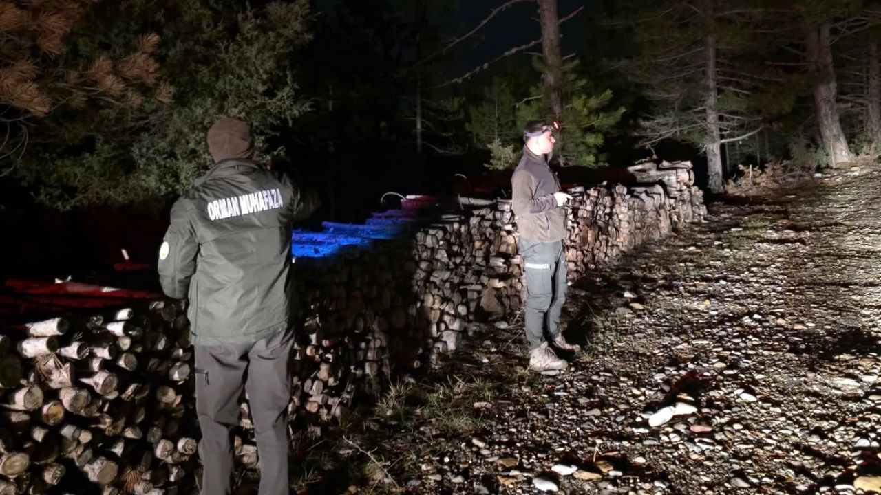 Kastamonu ormanlarında gece denetimi!