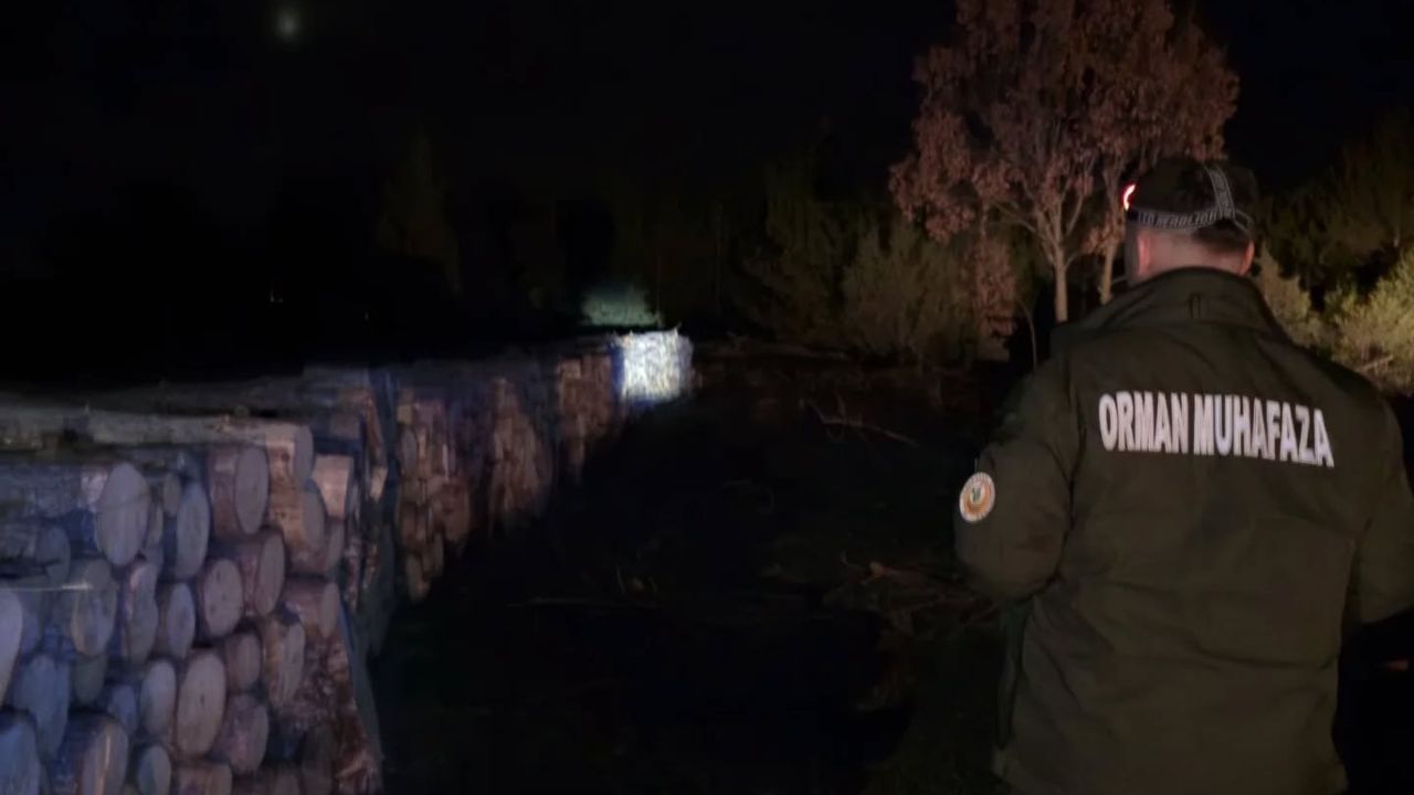 Kastamonu ormanlarında gece denetimi!